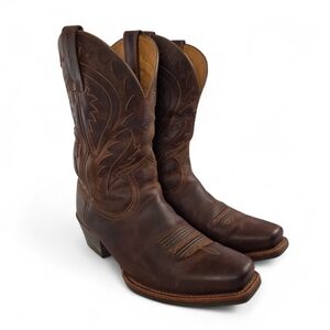 Ariat Legend Phoenix Western Boots Brown Leather Square Toe Men 9.5EE